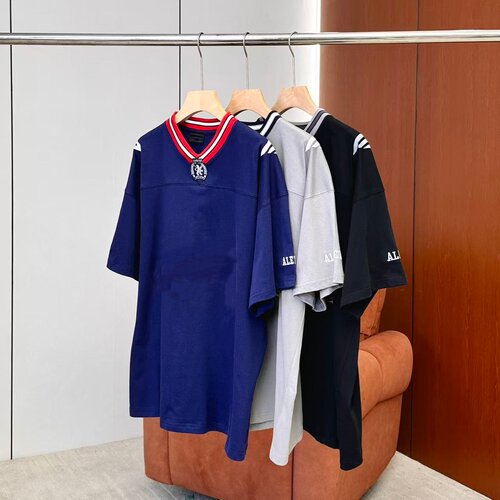 【妍妍粉丝专享】26新款美式复古球衣风撞色V领短袖ONST183636135