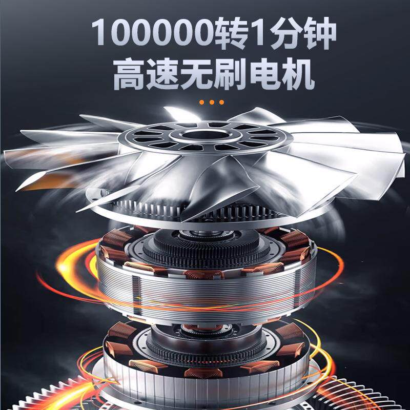 户外露营便携暴手力风式携扇10万转爆363款带灯便涡轮持大风力吹