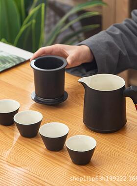 旅行一茶具套装壶四杯便携式包功夫O茶61319具快客杯户外泡茶壶茶