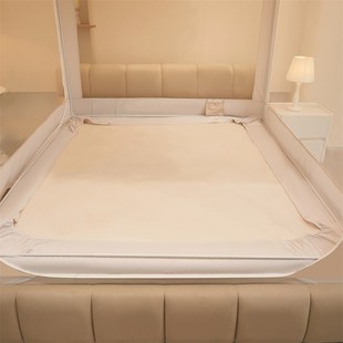 新型遮光蚊帐家用卧室2025新款床帘一F体式150x190坐床儿童防摔掉