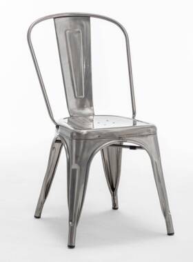 厂KL-45家现货工业风复古彩艺色铁椅厅子休皮闲咖啡金属餐椅铁椅