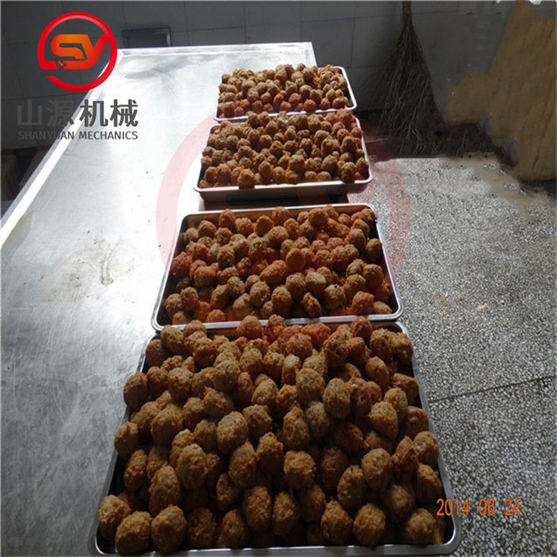 商用大型油炸鱼丸生产线 肉丸油炸机 蔬菜丸子油炸设备