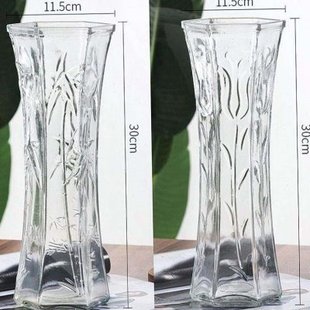 特大号玻璃花瓶家用创意透明水养富贵竹百合花瓶客厅插花干花摆件