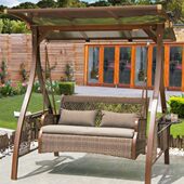 莫家户外休闲太阳能秋千阳台吊椅室外庭院防雨铝合金框架双人摇椅