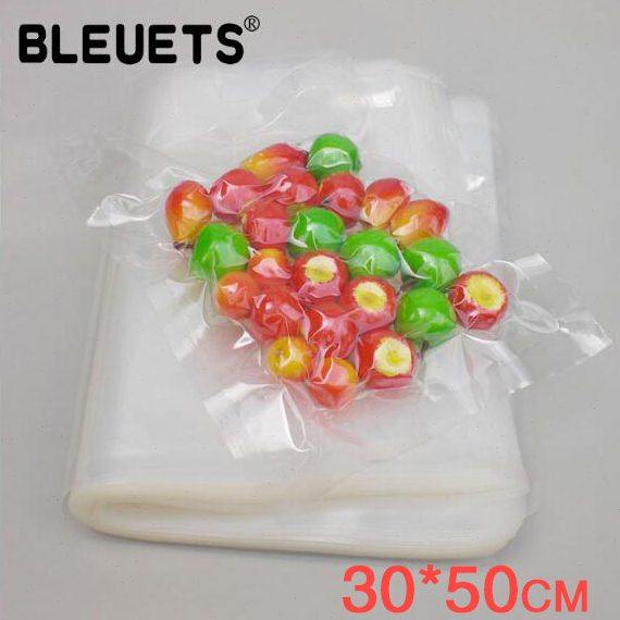 50只光面真空袋 30*50cm透明真空包装袋16丝塑封袋装10斤大米袋