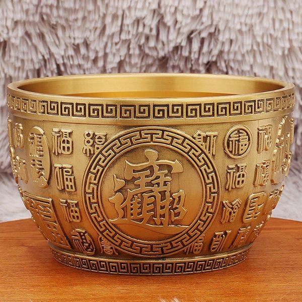 黄铜招财百福缸客厅公室店铺开业聚财招米聚盆桌面纯铜摆件批,饰品/流行首饰/时尚饰品新,摆件,淘宝优惠券,粉丝福利购,淘宝优惠卷