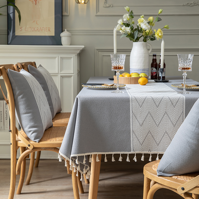 桌布布艺棉麻小清新北欧t简约现代高级感轻奢长方形茶几饭桌台布