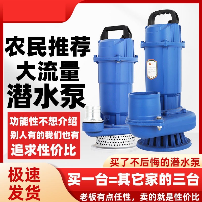 德国进口潜水泵22k0V单相家用抽水机3寸4寸农田农用高扬程灌溉排