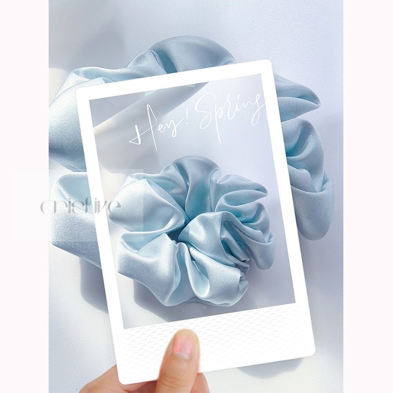 福利款真丝大肠发圈桑蚕丝头绳时尚网红J丝滑头花发箍发绳欧若风