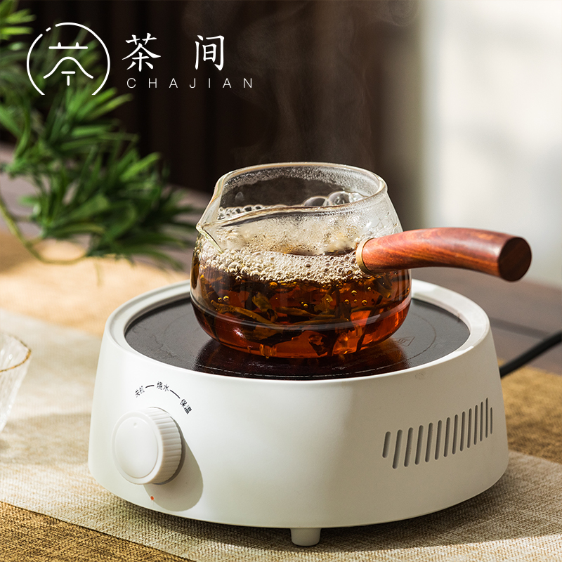 茶间侧把玻璃泡茶壶家用小青柑煮茶器日式加厚煮W茶壶功夫茶具