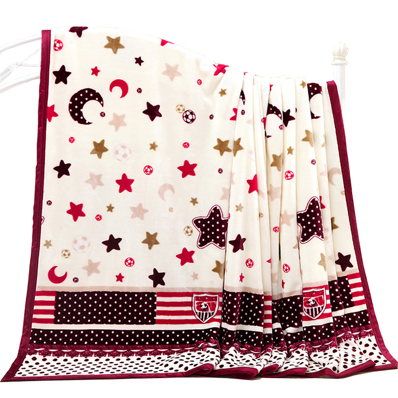 冬季珊瑚绒毯子铺床加厚床单单人办公室空调休闲沙发X法兰绒小毛