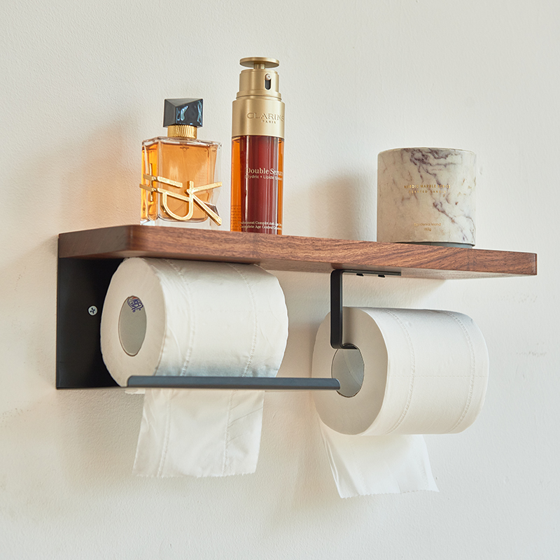 化妆室置物架浴室免打孔纸巾架厕所卷筒卫生纸卫K生纸盒洗手间卫