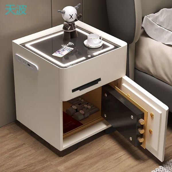 htn床头柜保险箱一体隐形保险柜家用防盗保险箱免安装无线充电床,商业/办公家具,柜子配件,淘宝优惠券,粉丝福利购,淘宝优惠卷