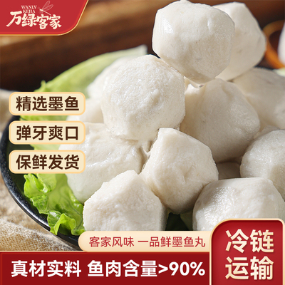 正宗客家纯手工墨鱼丸广东特产