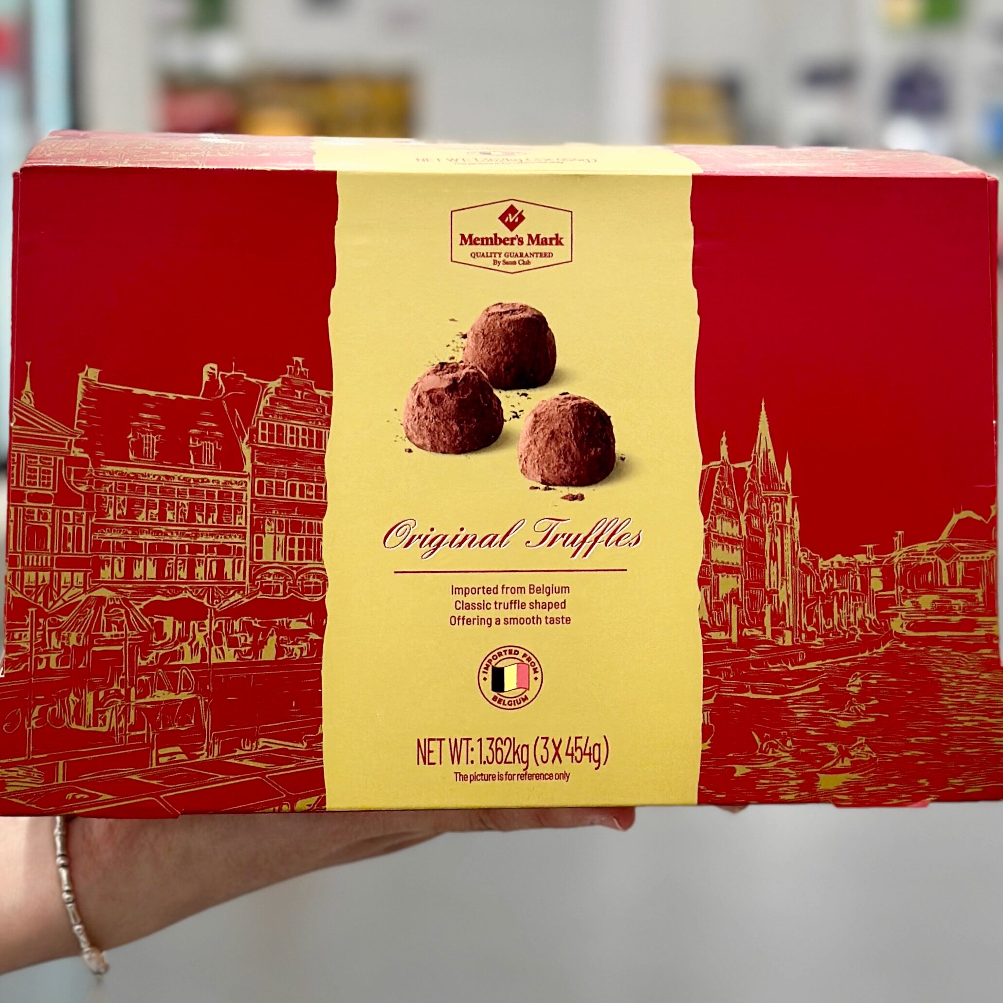 山姆比利时进口MM松露巧克力原味零食礼盒包装 节日送礼下午茶