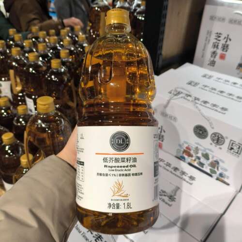 DL胖东来低芥酸菜籽油1.8L非转基因物理压榨家用食用油优质家用油