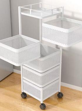 厨房多功能转置物架可移动蔬菜地多OUS旋蔬层菜放果篮子家用收纳