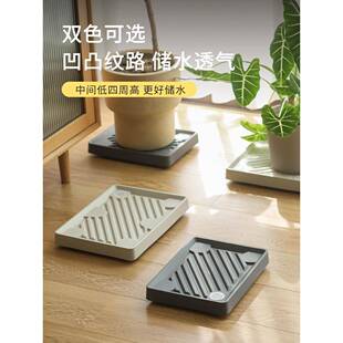 长方形花盆托盘动带轮号滚轮万向轮塑厚料透气加大四方ltao1002绿