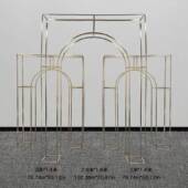 户QCU金婚礼背景婚礼屏色架风背景装 饰摆件镀金拱 饰道具外婚庆装