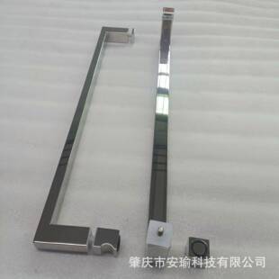 工厂简STU不手锈钢拉单支方管亮光浴室约门把手加实心执厚手头