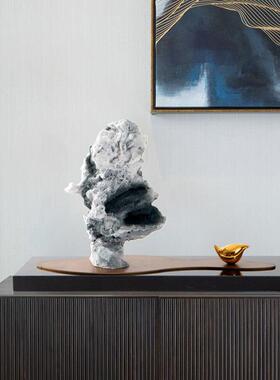 新中创意式山石摆假件客厅柜售楼部样板房软装摆设玄关书边柜MC-T
