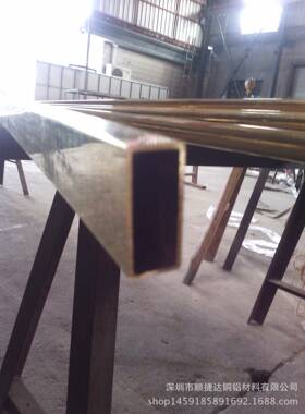 装饰空心四方黄铜管管H63黄黄铜LGO扁管薄壁精密铜材