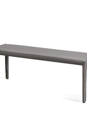 意式马鞍皮床长凳轻奢置长条子床榻床边凳条凳MGL简约搁衣凳卧室