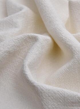 加厚加密棉RAQ麻布料重磅竹节苎肌理水洗老麻亚秋冬粗服装面料黑