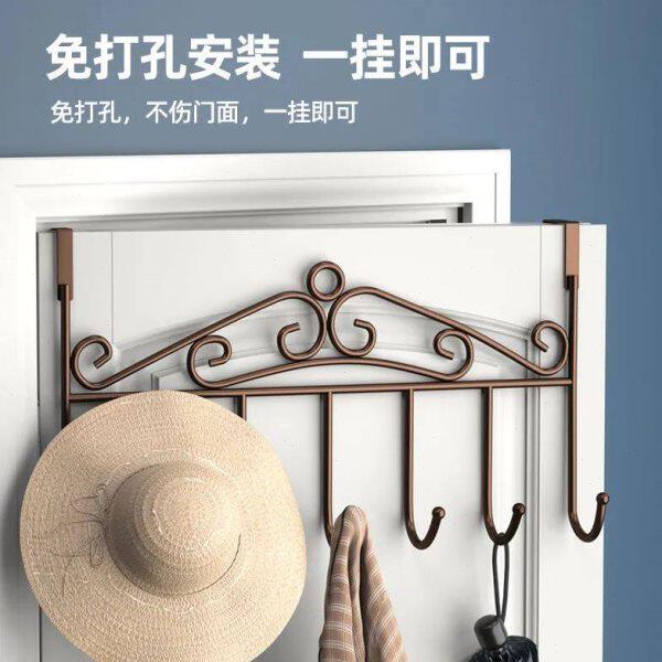家用免打孔多用途门后挂钩创意无痕免钉挂衣钩门上背式置物架