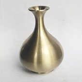 创意迷你黄铜花摆件家用客厅插花插花器书房金属家居摆件