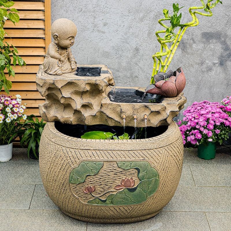 中式流水摆d件院子庭院喷泉循环水景观鱼池室外户外鱼缸造景装饰