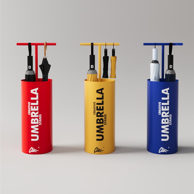 CLSC雨伞架g家用收纳伞架多巴胺风阳台可移动雨伞收纳创意铁艺伞