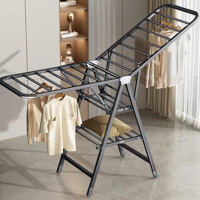 折叠晾衣架落地家用卧室阳台晒衣架室内婴儿凉晒挂衣杆晒被子,收纳整理,壁挂晾晒架/网,淘宝优惠券,粉丝福利购,淘宝优惠卷