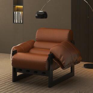 泽西岛中古休闲椅椅家用客睡厅阳HPF台可躺可沙风发椅复古风懒人