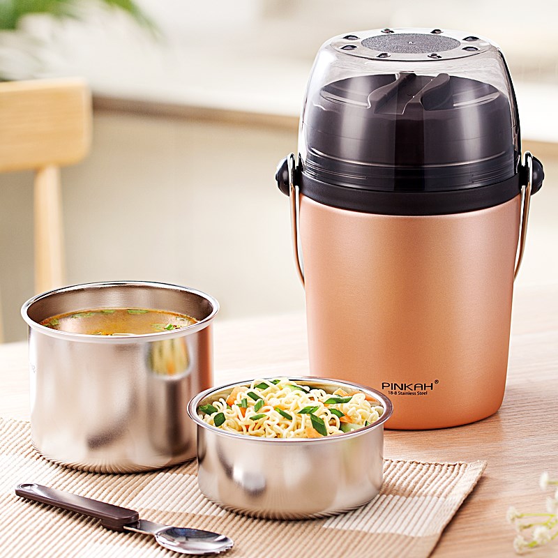 品家高真空两层三层提锅316LA不锈钢保温饭盒上班族学生便当盒提