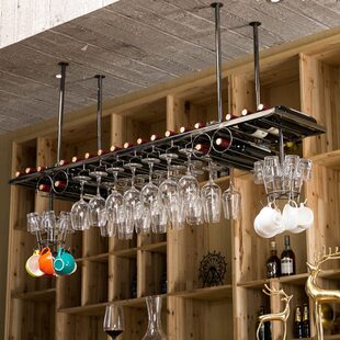 不锈钢高脚杯挂架吧台吊架酒架置物架酒杯架悬挂红酒杯架倒挂家用