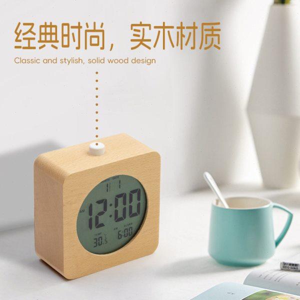 新款LCD夜光学生闹钟 贪睡闹铃原木竹木时钟 简约时尚夜光座钟,家居饰品,台钟/闹钟,淘宝优惠券,粉丝福利购,淘宝优惠卷