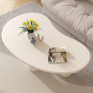 轻奢现代腰果茶几客厅家用侘寂风奶油风网红创意简约小户型茶桌子