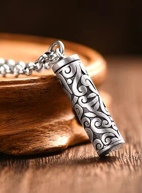 s925纯银中国风复古嘎乌盒吊坠