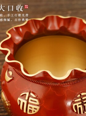 纯铜钱袋聚宝盆摆件存钱罐福袋家居办公室装饰品摆设乔迁开业礼品