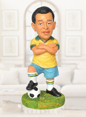 树脂工艺品家居摆件世界名人巴西球王足球运动员贝利创意装饰摆件