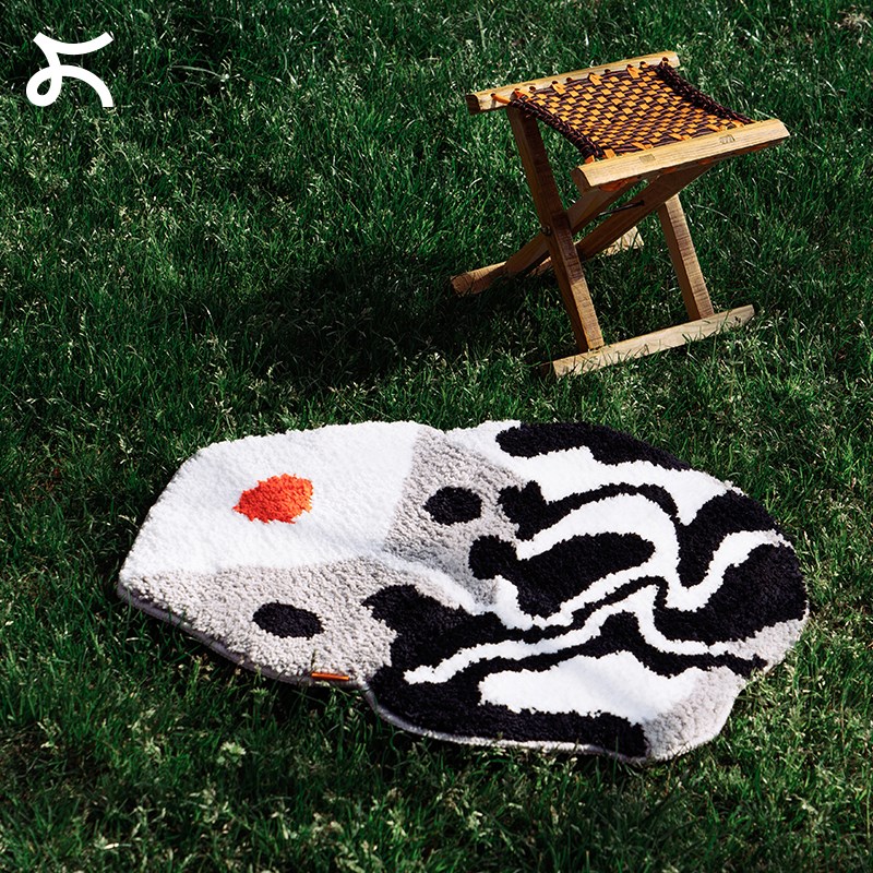 左咸敦道簇绒家用亲肤柔软地毯异形卧室床边毯浴室防滑吸水地垫