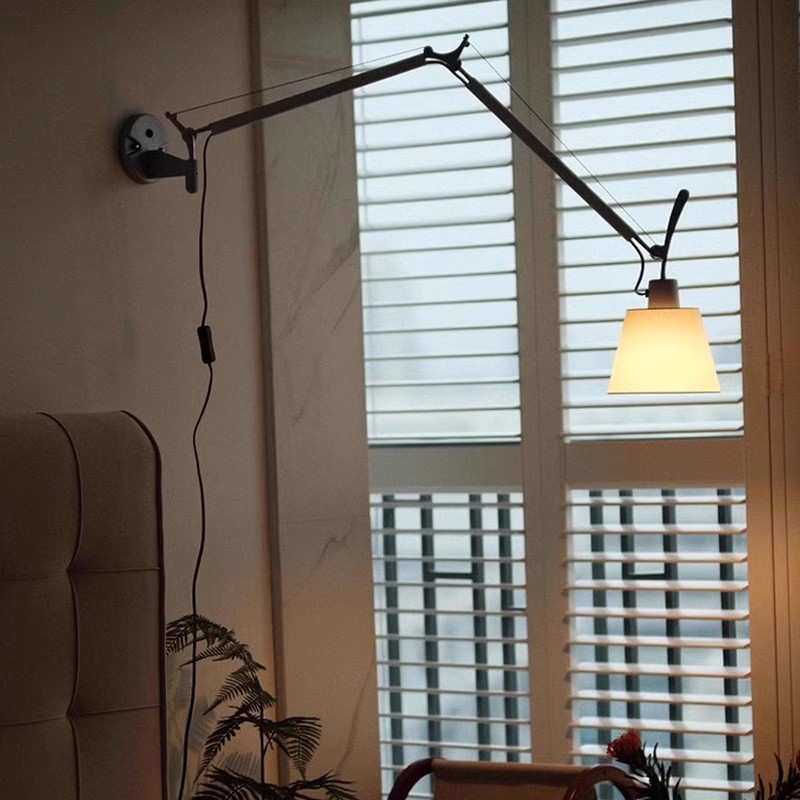 意大利Artemide Tolomeo摇臂伸缩设计师书房卧室床头阅读中古壁灯
