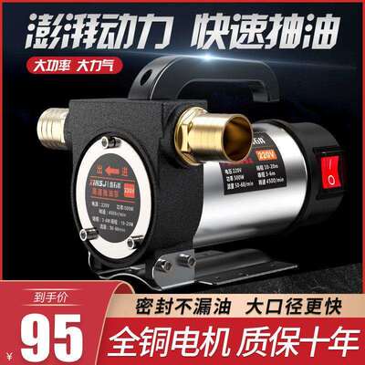 电动抽油泵12v24v通用220v柴油泵小型抽油机自吸泵加油神器加油机