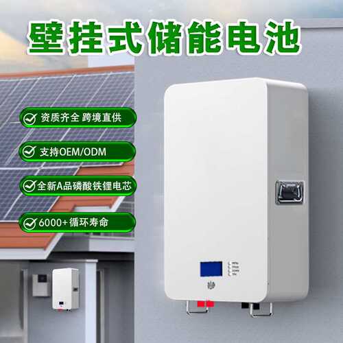 Sloar Lithium Battery新能源太阳能光伏系统家庭储能壁挂式51.2V