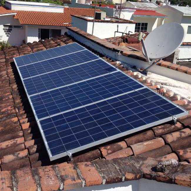 太阳能支架厂家斜屋顶彩钢瓦屋面安装铝合金光伏支架