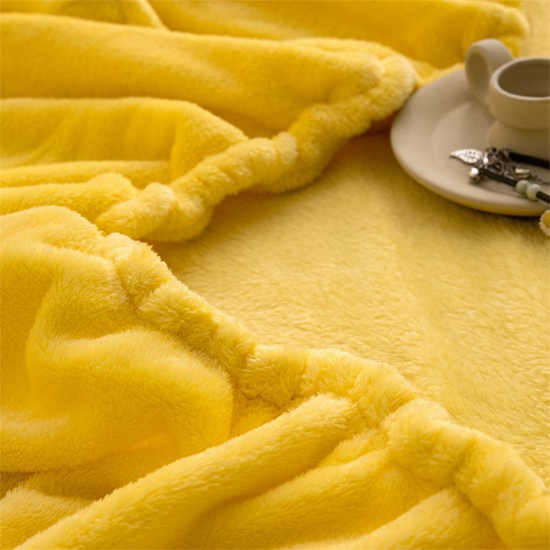 珊瑚绒床笠单件 冬天黄色法兰绒A床罩加绒加厚床垫保护套15m18米