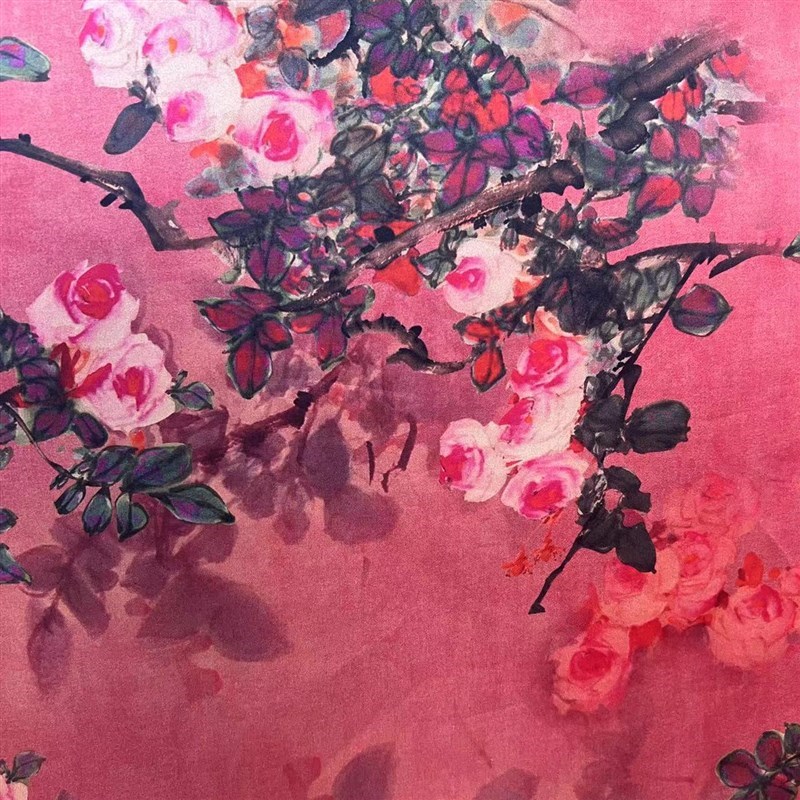 90三号链接丝绸莨沙面料莨沙C (面料开剪后不退不换)zn