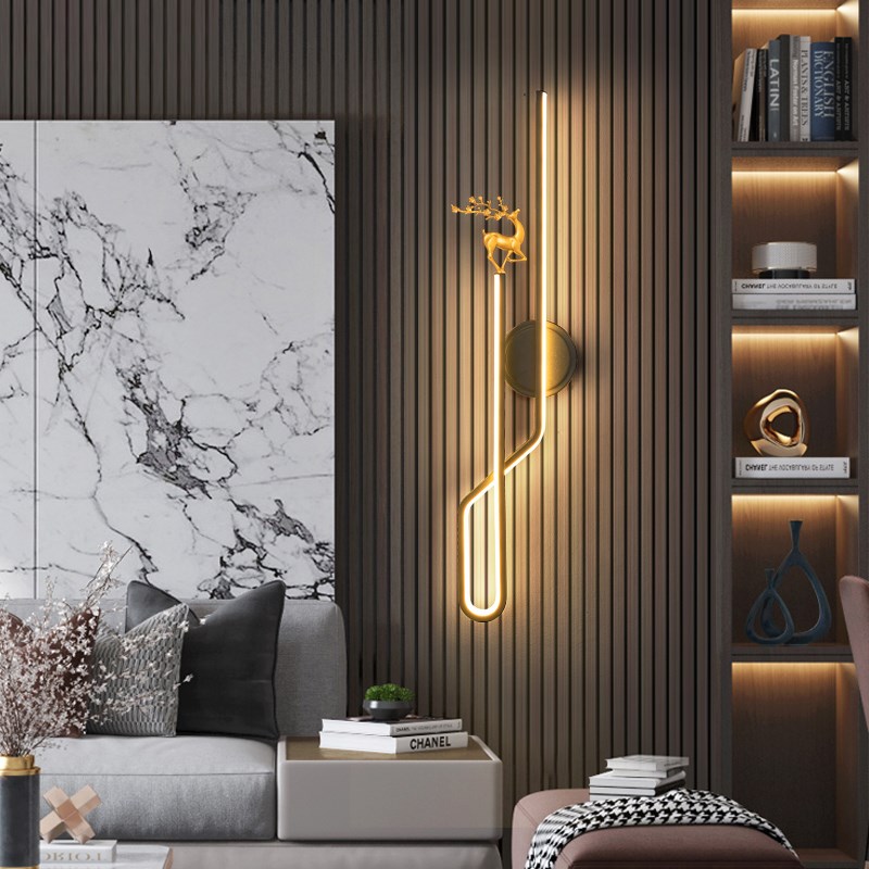 创意长条轻奢壁灯客厅电视背景墙格E栅极简约现代楼梯卧室床头灯