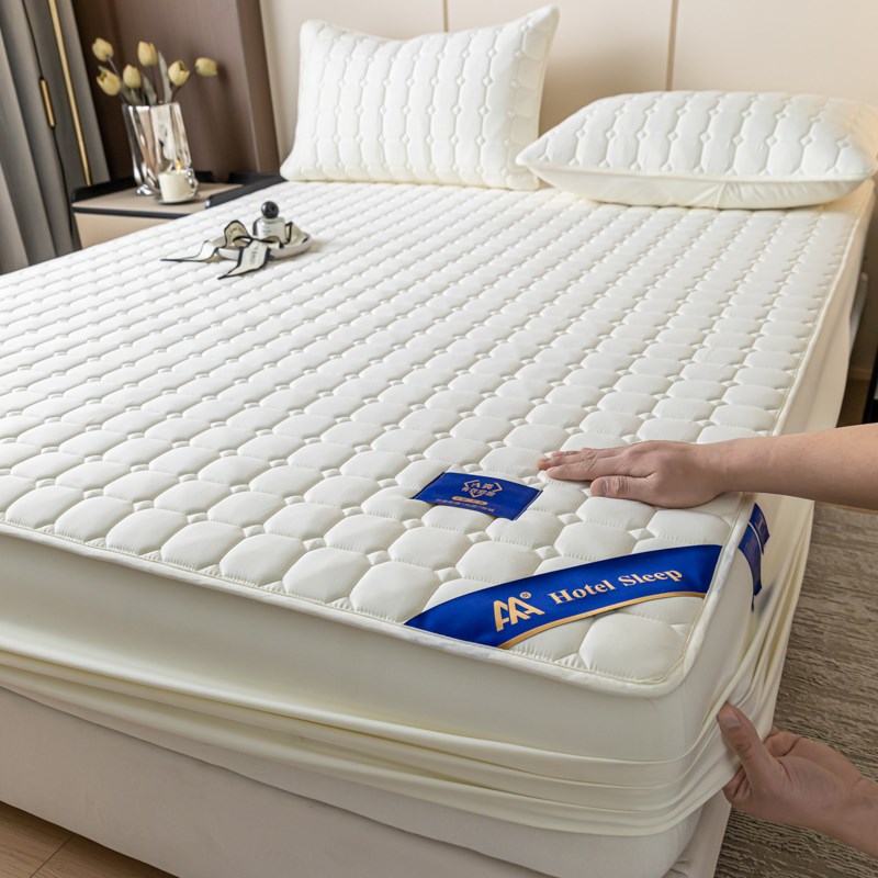 五星级酒店床笠单件夹棉加厚席梦思床垫保护罩S防尘床单床罩床套